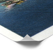 Nachtelijk Uitzicht van de Midden-Hudson-verkeersb Poster (Hoek)