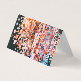 Nachtelijk uitzicht van de Mok van de vlucht Visitekaartje