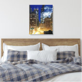 Nachtelijk uitzicht van de stad Chicago Canvas Afdruk (Insitu (Slaapkamer))