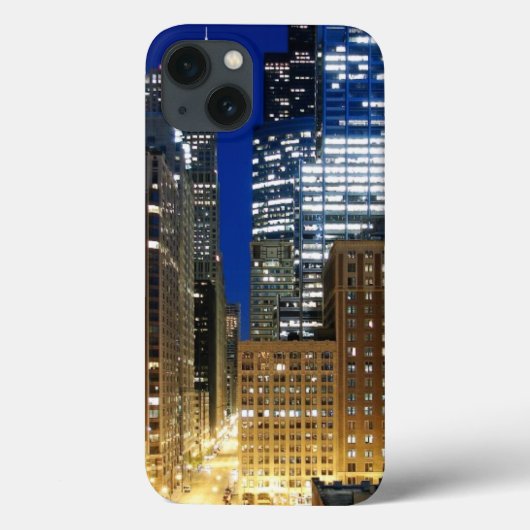 Nachtelijk uitzicht van de stad Chicago Case-Mate iPhone Case (Achterkant)