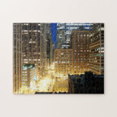 Nachtelijk uitzicht van de stad Chicago Legpuzzel (Horizontaal)