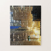 Nachtelijk uitzicht van de stad Chicago Legpuzzel (Verticaal)