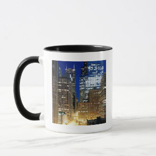 Nachtelijk uitzicht van de stad Chicago Mok