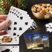 Nachtelijk uitzicht van de stad Chicago Pokerkaarten (Insitu)