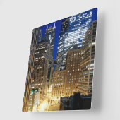 Nachtelijk uitzicht van de stad Chicago Vierkante Klok (Hoek)