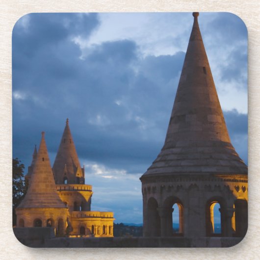 Nachtelijk uitzicht van het bekken van de vissers, drankjes onderzetter (Voorkant)