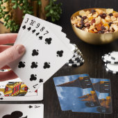 Nachtelijk uitzicht van het bekken van de vissers, pokerkaarten (Insitu)