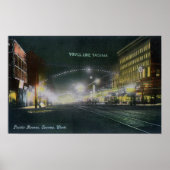 Nachtelijk Uitzicht van Pacific Avenue Poster (Voorkant)