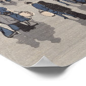 Nachtelijk uitzicht van Saruwaka Street Poster (Hoek)