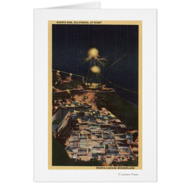 Nachtelijk Uitzicht van Shasta Dam (Voorkant)