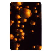 Nachtelijk Uitzicht van Sky Lantern Magneet (Verticaal)