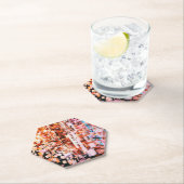 Nachtelijk uitzicht vanaf Flight Sticker Kartonnen Onderzetters (Insitu)