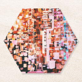 Nachtelijk uitzicht vanaf Flight Sticker Kartonnen Onderzetters