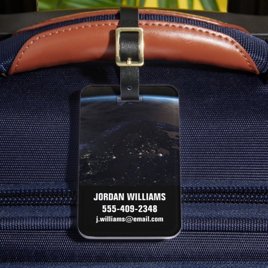 Nachtelijk ver Noord-Europa Bagagelabel (Voorkant Insitu 2)