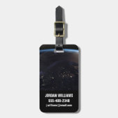 Nachtelijk ver Noord-Europa Bagagelabel (Voorkant verticaal)