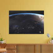 Nachtelijk ver Noord-Europa Canvas Afdruk (Insitu (Woonkamer))