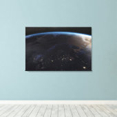 Nachtelijk ver Noord-Europa Canvas Afdruk (Insitu (Houten vloer))