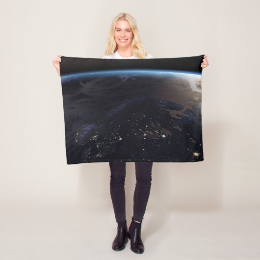 Nachtelijk ver Noord-Europa Fleece Deken (In situ)