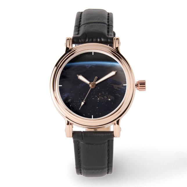 Nachtelijk ver Noord-Europa Horloge (Voorkant)