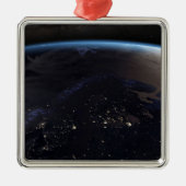 Nachtelijk ver Noord-Europa Metalen Ornament (Voorkant)