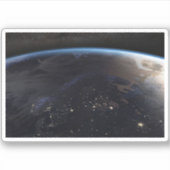 Nachtelijk ver Noord-Europa Sticker (Voorkant)