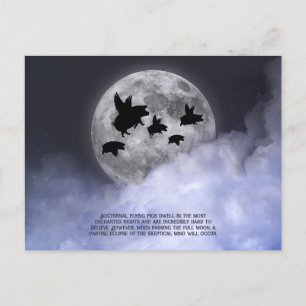 Nachtelijk vliegende varkens briefkaart