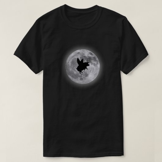Nachtelijk vliegende varkens t-shirt (Design voorkant)