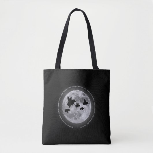 Nachtelijk vliegende varkens tote bag (Voorkant)