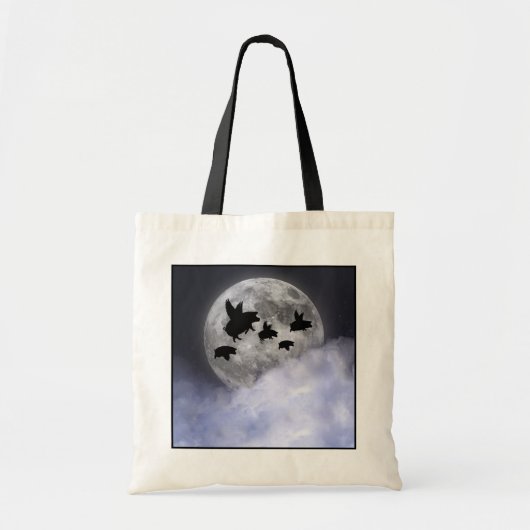 Nachtelijk vliegende varkens tote bag (Voorkant)