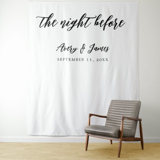 Nachtelijk voor repetitie: Dinner Photo Booth Back Wandkleed (In situ)