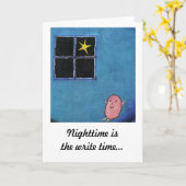 nachtelijk Wenskaart Kaart (Gele Bloem)