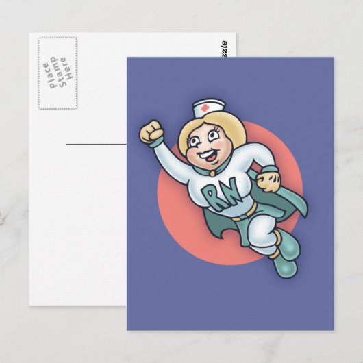 Nachtelijk zuster! briefkaart (Voorkant / Achterkant)