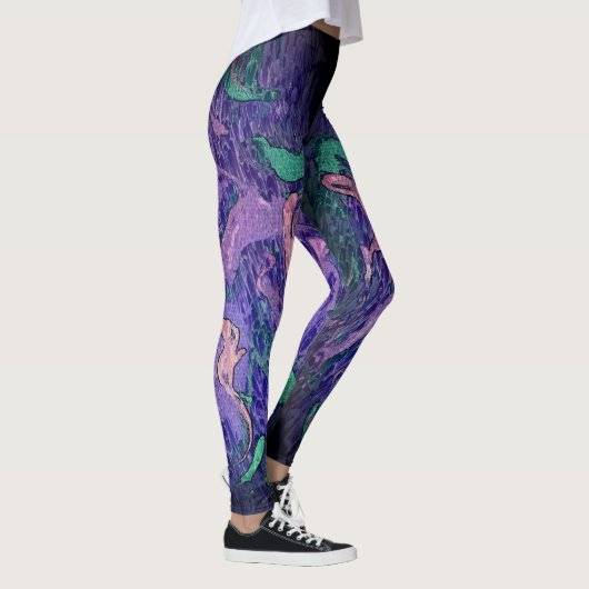 nachtelijke Abstracte trek Leggings (Rechts)