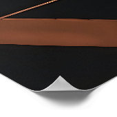 Nachtelijke Amber Geometrie Poster (Hoek)