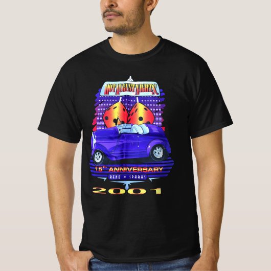 nachtelijke auto ' s in de hete augustus t-shirt (Voorkant)