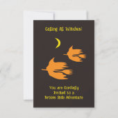 Nachtelijke bezemrit - Halloween Party uitnodiging (Voorkant)