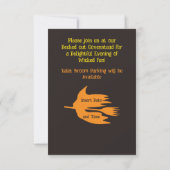 Nachtelijke bezemrit - Halloween Party uitnodiging (Achterkant)