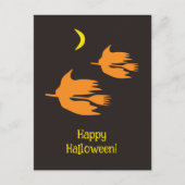 Nachtelijke bezemrit - Happy Halloween! Briefkaart (Voorkant)