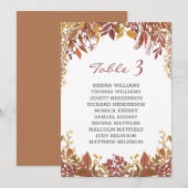 Nachtelijke bladeren trouwzitkaart kaart (Voorkant / Achterkant)