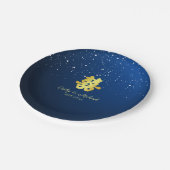 Nachtelijke blauwe, moderne Chinese bruiloft stern Papieren Bordje (Gekanteld)