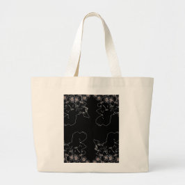 Nachtelijke bloei grote tote bag