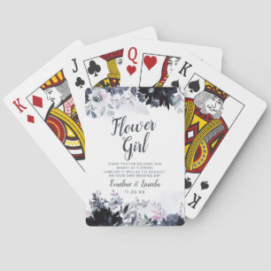 Nachtelijke bloem bloemenmeisje citaat gepersonali pokerkaarten