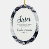 Nachtelijke Bloemen aan het zustercitaat Keramisch Ornament (Voorkant)