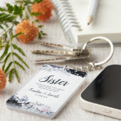 Nachtelijke Bloemen aan het zustercitaat Sleutelhanger (Voorkant Rechts)