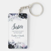 Nachtelijke Bloemen aan het zustercitaat Sleutelhanger (achterkant)