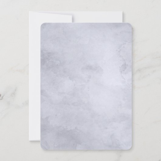 Nachtelijke Bloemen Zilveren Sparkle Ringen Bruilo Kaart (Achterkant)