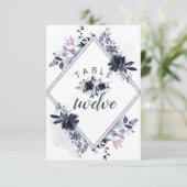 Nachtelijke Bloemen Zitten Tafel Nummers Kaart (Staand voorkant)