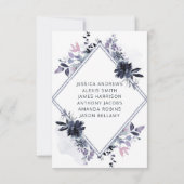 Nachtelijke Bloemen Zitten Tafel Nummers Kaart (Achterkant)