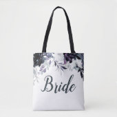 Nachtelijke bloemenbruid Elegante Waterverf Tote Bag (Voorkant)