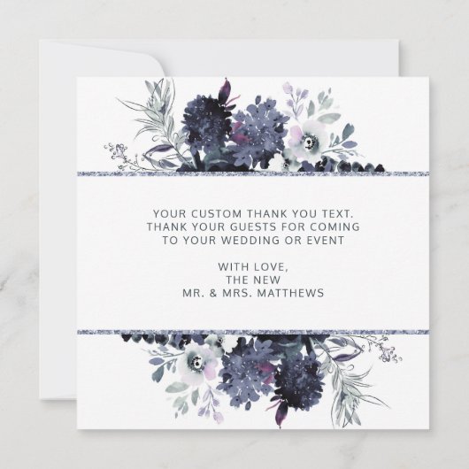 Nachtelijke bloemenbruiloft Liefde en Bedankt Plei (Achterkant)